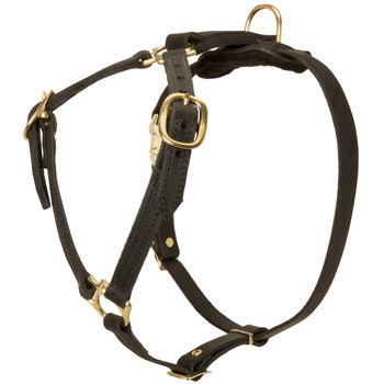 Leather Dog Harness Light Weight Y-Shaped for Tracking Dog