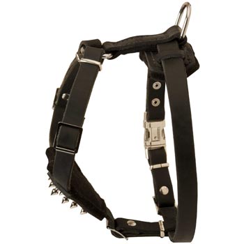 Dog Leather Harness for Puppy Walking and Training