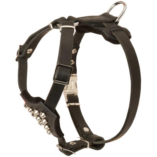 Studded Leather Dog Puppy Harness