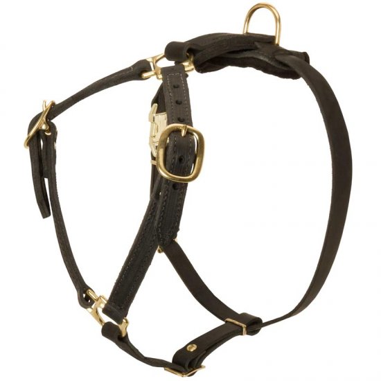 YShaped Leather Dog Harness for Tracking and Training [H71133 Leather tracking harness